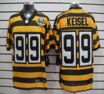 Nike Pittsburgh Steelers #99 Brett Keisel Yellow Black Alternate 80TH Throwback Men's Stitched NFL E