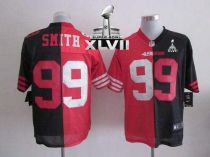Nike San Francisco 49ers -99 Aldon Smith Black Red Super Bowl XLVII Mens Stitched NFL Elite Split Je