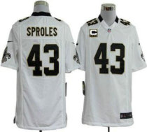 Nike Saints -43 Darren Sproles White With C Patch Stitched NFL Game Jersey