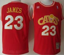 Mitchell and Ness Cleveland Cavaliers -23 LeBron James Stitched Red CAVS NBA Jersey