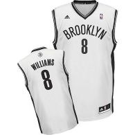 Brooklyn Nets -8 Deron Williams White Home Revolution 30 Stitched NBA Jersey