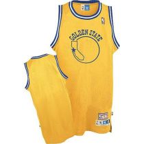 Golden State Warriors Blank Gold Throwback Stitched NBA Jersey