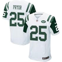 Nike New York Jets -25 Calvin Pryor White Men's Stitched NFL Elite Jersey