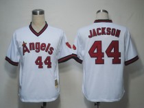 Mitchell and Ness Los Angeles Angels of Anaheim -44 Reggie Jackson White Stitched MLB Jersey
