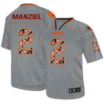 Nike Cleveland Browns -2 Johnny Manziel New Lights Out Grey Men's Stitched NFL Elite Jersey