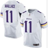 Nike Minnesota Vikings #11 Mike Wallace White Men's Stitched NFL Elite Jersey