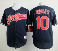 Cleveland Indians -10 Yan Gomes Navy Blue Cool Base Stitched MLB Jersey