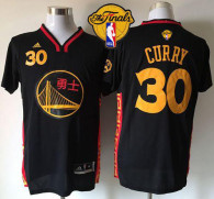 Golden State Warriors -30 Stephen Curry Black Slate Chinese New Year The Finals Patch Stitched NBA J