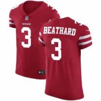 Nike 49ers -3 CJ Beathard Red Team Color Stitched NFL Vapor Untouchable Elite Jersey