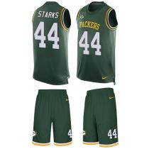 Packers -44 James Starks Green Team Color Stitched NFL Limited Tank Top Suit Jersey