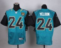 Nike Jacksonville Jaguars #24 TJ Yeldon Teal Green Team Color Men's Stitched NFL Elite Jersey