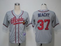 Atlanta Braves #37 Brandon Beachy Grey Cool Base Stitched MLB Jersey