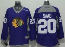 Chicago Blackhawks -20 Brandon Saad Purple Practice Stitched NHL Jersey