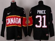 Olympic 2014 CA 31 Carey Price Black Stitched NHL Jersey
