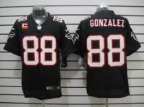 Nike Falcons 88 Tony Gonzalez Black Alternate With C Patch Stitched NFL Elite Jersey