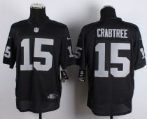 Nike Oakland Raiders #15 Michael Crabtree Black Team Color Men's Stitched NFL Elite Jersey