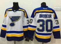 St Louis Blues -30 Martin Brodeur White Stitched NHL Jersey