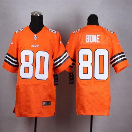 Nike Cleveland Browns -80 Dwayne Bowe Orange Alternate Men's Stitched NFL Elite Jersey