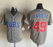 Chicago Cubs -49 Jake Arrieta Grey New Cool Base Stitched MLB Jersey