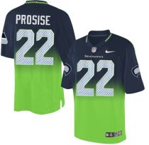 Nike Seahawks -22 CJ Prosise Steel Blue Green Stitched NFL Elite Fadeaway Fashion Jersey