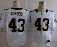 Nike New Orleans Saints #43 Vinnie Sunseri White Men's Stitched NFL Elite Jersey