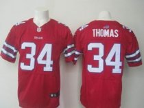 Nike Buffalo Bills -34 Thurman Thomas Red Stitched NFL Elite Rush Jersey