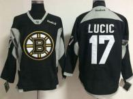 Boston Bruins -17 Milan Lucic Black Practice Stitched NHL Jersey