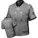 Nike Oakland Raiders #11 Sebastian Janikowski Grey Men's Stitched NFL Elite Drift Fashion Jersey