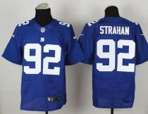 Nike New York Giants -92 Michael Strahan Royal Blue Team Color Mens Stitched NFL Elite Jersey