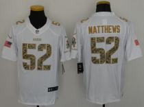 Nike Packers -52 Clay Matthews White Stitched NFL Limited Salute To Service Jersey