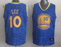 Golden State Warriors -10 David Lee Blue Crazy Light Stitched NBA Jersey