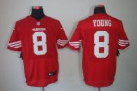 Nike San Francisco 49ers #8 Steve Young Red Team Color Men‘s Stitched NFL Elite Jersey