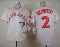 Toronto Blue Jays #2 Troy Tulowitzki White 2015 Canada Day Stitched MLB Jersey