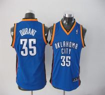 Oklahoma City Thunder #35 Kevin Durant Blue Stitched Youth NBA Jersey