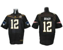 Nike New England Patriots -12 Tom Brady Black 2016 Pro Bowl Stitched NFL Elite Jersey