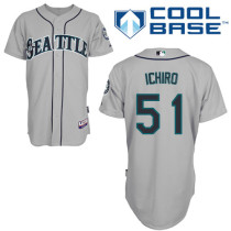 Seattle Mariners #51 Ichiro Suzuki Grey Cool Base Stitched MLB Jersey