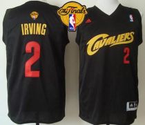 Cleveland Cavaliers -2 Kyrie Irving Black Red No Fashion The Finals Patch Stitched NBA Jersey