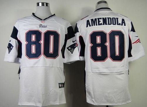 Nike New England Patriots -80 Danny Amendola White Mens Stitched NFL Elite Jersey