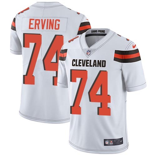 Nike Browns -74 Cameron Erving White Stitched NFL Vapor Untouchable Limited Jersey