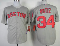 Boston Red Sox #34 David Ortiz Grey Stitched MLB Jersey