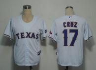 Texas Rangers #17 Nelson Cruz White Stitched Cool Base MLB Jersey
