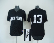 Autographed MLB New York Yankees -13 Alex Rodriguez Black Cool Base Stitched Jersey