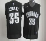 Oklahoma City Thunder -35 Kevin Durant Black White Stitched NBA Jersey