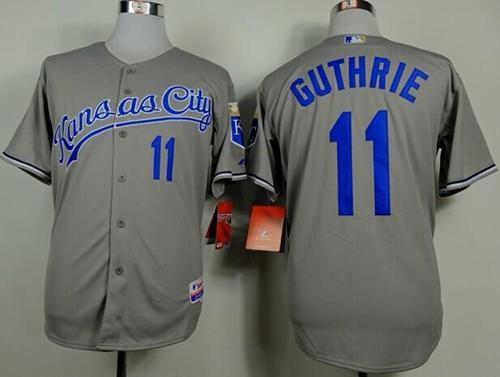 Kansas City Royals -11 Jeremy Guthrie Grey Cool Base Stitched MLB Jersey