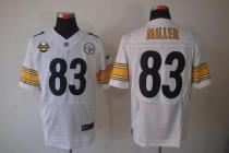 Nike Pittsburgh Steelers #83 Heath Miller White With 80TH Patch Men's Stitched NFL Elite Jersey