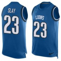Nike Lions -23 Darius Slay Blue Team Color Stitched NFL Limited Tank Top Jersey