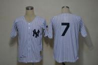 Mitchell And Ness 1951 New York Yankees -7 Mickey Mantle White Throwback Stitched MLB Jersey