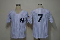 Mitchell And Ness 1951 New York Yankees -7 Mickey Mantle White Throwback Stitched MLB Jersey
