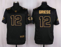 Nike Miami Dolphins -12 Bob Griese Black Stitched NFL Elite Pro Line Gold Collection Jersey