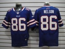 Nike Bills -86 David Nelson Royal Blue Team Color Stitched NFL Elite Jersey